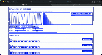Projet METASOUND — séquenceur web