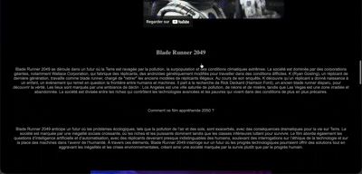 Site 2050 — projet web