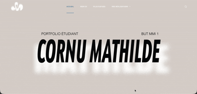 Portfolio WordPress — projet de première année